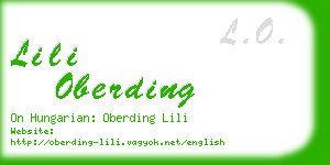 lili oberding business card